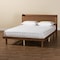 Baxton Studio Decker MidCentury  Walnut Brown Finished Wood Full Size Platform Bed with Charging Station 217-11893-ZORO - alternate 9